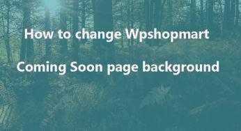 How To Change Wpshopmart Coming Soon Pro Plugin Background Settings