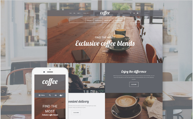 Coffee Shop Magento Theme