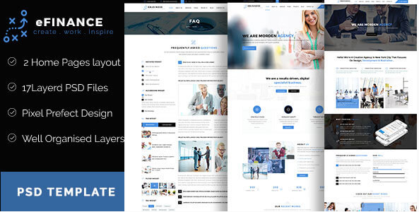 eFinance - Business and Finance PSD Template