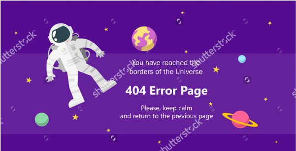 404 Error Page Vector Template for Website