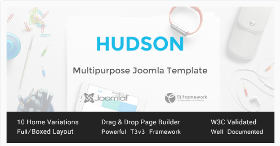 hudson: Best Corporate Joomla Templates