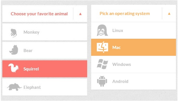 list Free HTML5 CSS3 jQuery DropDown Menus