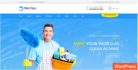 10+ Best Cleaning Company Wordpress Themes 2016