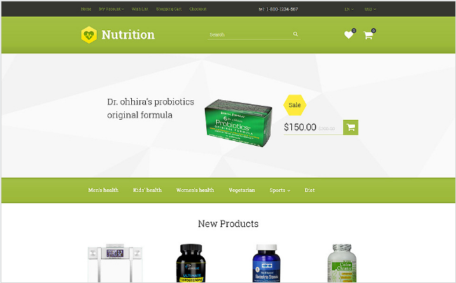 Nutrition: Best Online Shopping OpenCart Themes