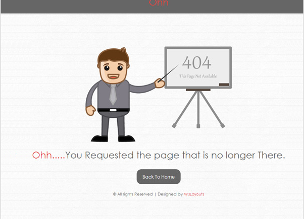 Ohh 404 Mobile Website Template