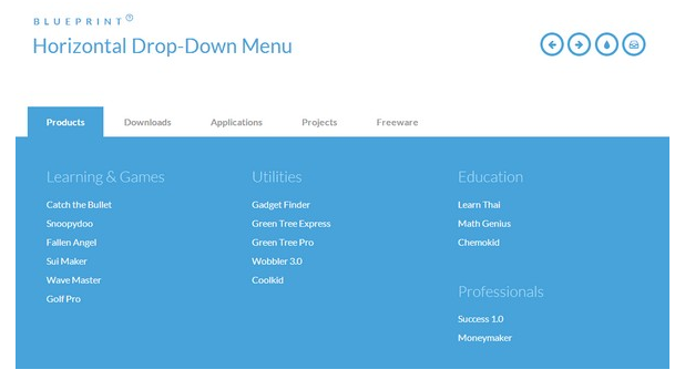 resp Free HTML5 CSS3 jQuery DropDown Menus