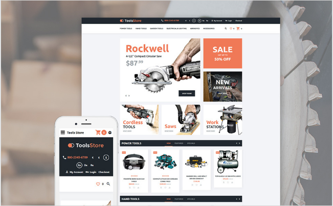 Tools: Best Online Shopping OpenCart Themes