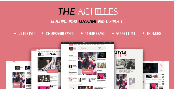 ACHILLES - Multipurpose Magazine PSD Template