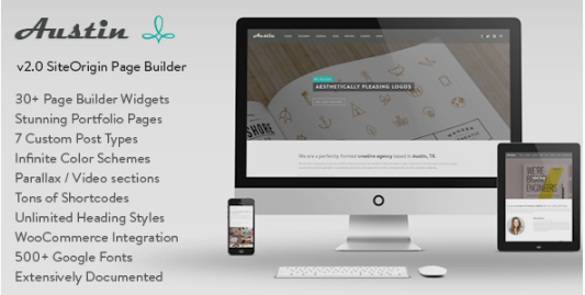 AUSTIN: Modern And Creative WordPress Designer Themes
