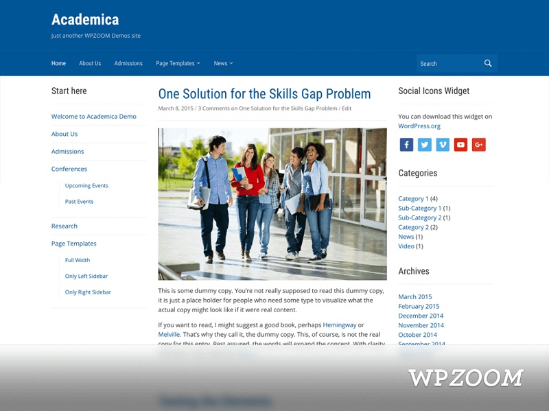 Academica Free Education WordPress Themes