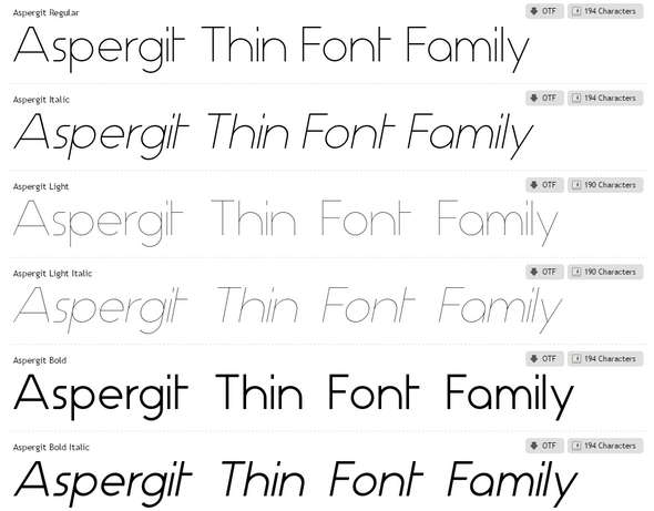 Aspergit-Font-Family