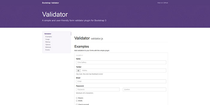 Bootstrap Validator