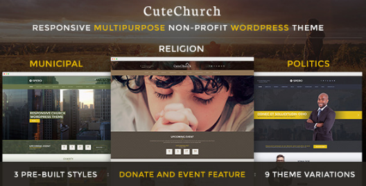 CUTE CHURCH Best WordPress Political Themes