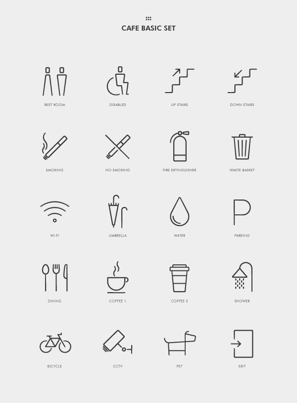 Cafe Pictogram Design