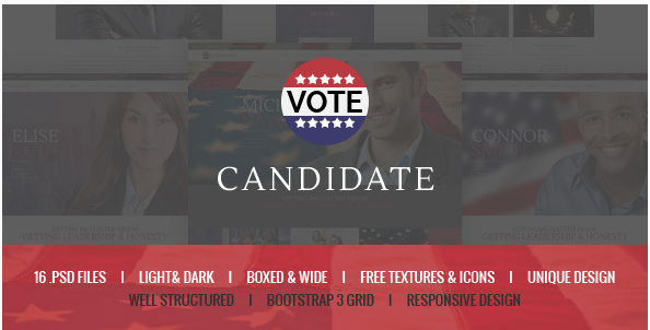 Candidate - Political PSD Template