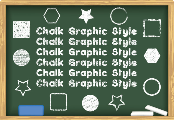 Chalk Board Graphic Style Illustrator