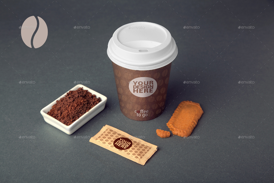 Coffee-Cup-Mockup-with-Biscits-Coffe-Powder