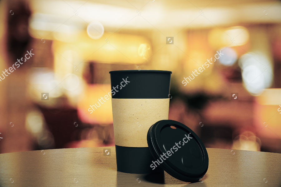 Coffee Cup Mockup with a Blurred Background