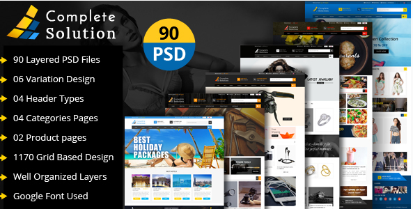 Complete Solution - Multipurpose E-Commerce PSD Template