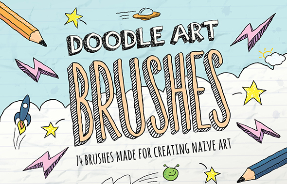 Doodle Brushes: Superb Illustrator Actions Brushes And Styles