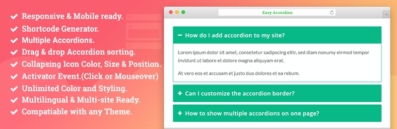 Easy Accordion Free  Accordion Plugin