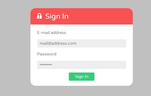 FLAT LOGIN FORM