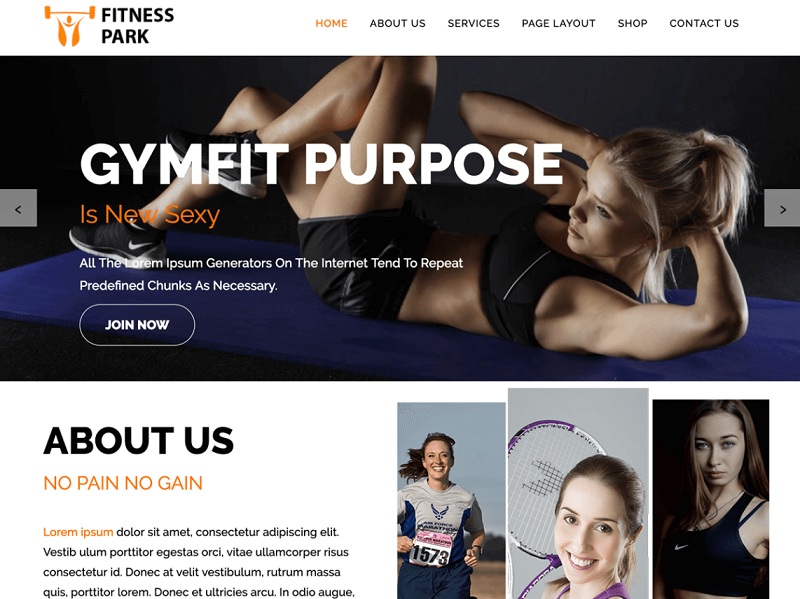 Fitness Park Fitness Theme