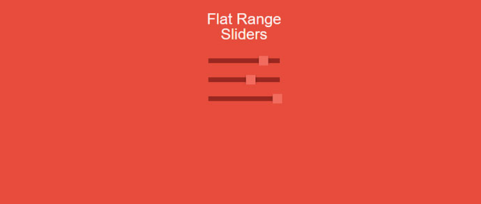 Flat Range Sliders