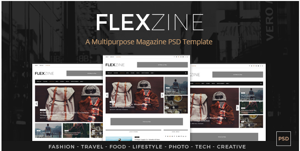 FlexZine - Magazine PSD Template