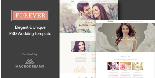 Forever  Wedding PSD Template