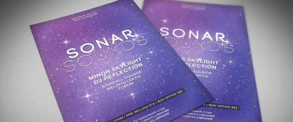 Sonar Sounds Minimal Flyer