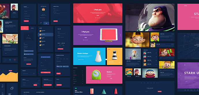 Free PSD Stark UI Kit