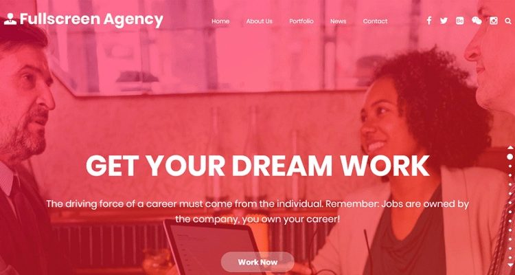 Free Fullscreen WordPress Themes