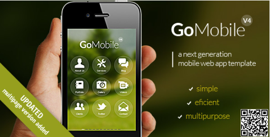 GO MOBILE: Top jQuery Mobile Web Templates