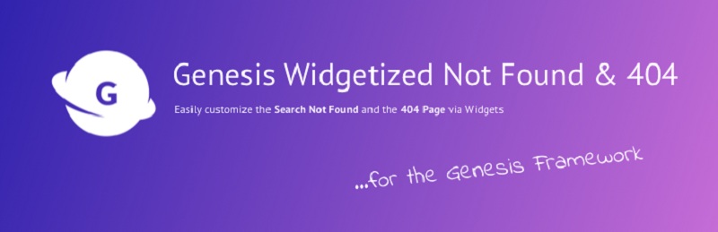 Genesis Widgetized Not Found & 404