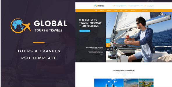 Global  Tours & Travels PSD Template