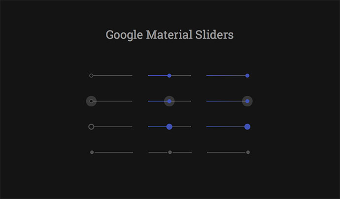 Google Material Sliders