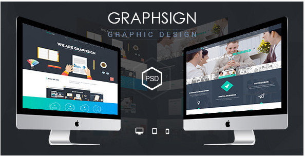 Graphsign - onepage PSD Template