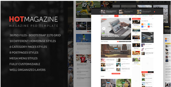 HOTMAGAZINE Magazine PSD Template