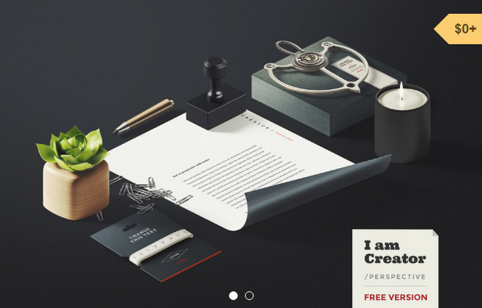 Perspective Stationery Mockup