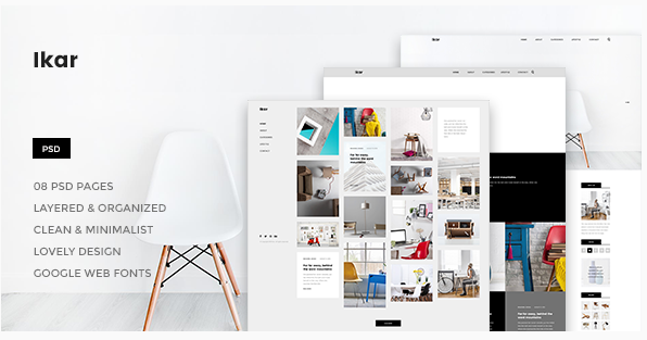 Ikar - BlogMagazine PSD Template