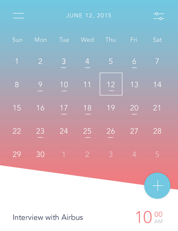 June 2015 Calendar Psd
