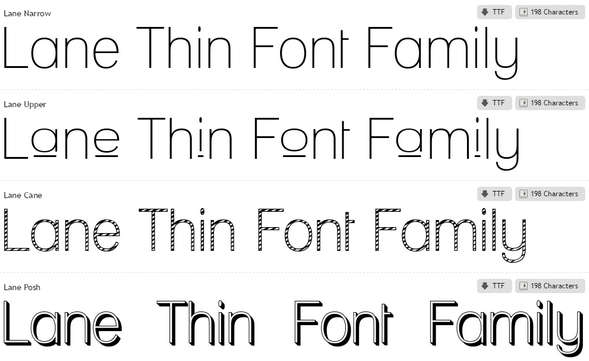 Lane-Font-Family
