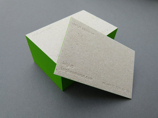 Leigh Cameron: Creative LetterPress Business Cards