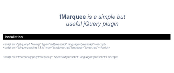 jQuery Marquee Animation