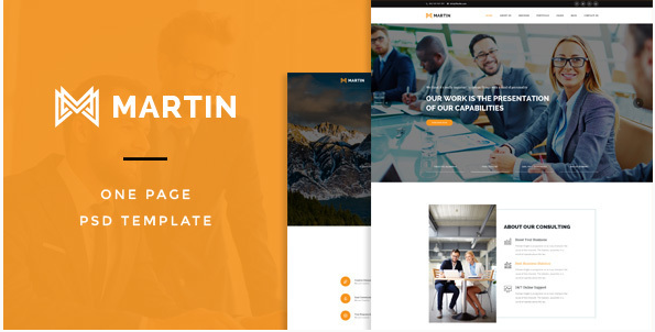 Martin One Page PSD Template