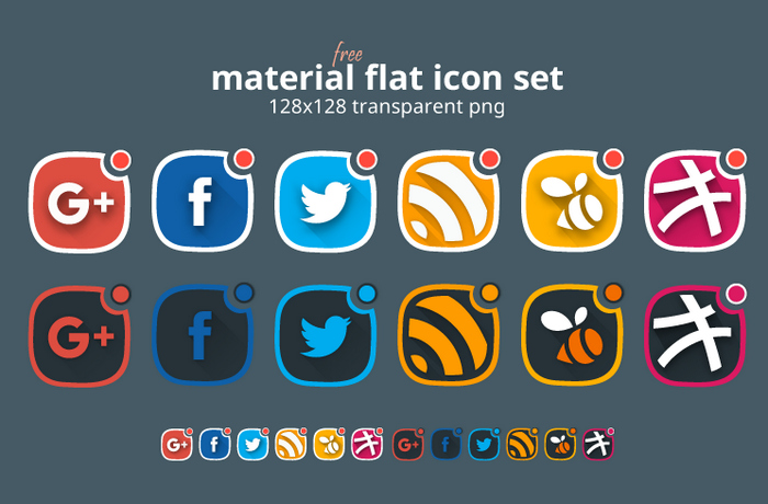 Material Design Social Icons