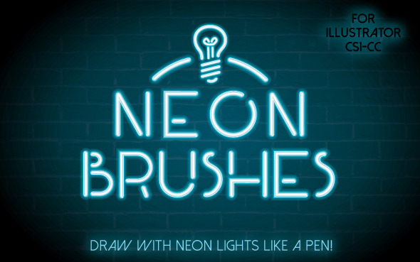 Neon Brushes: Superb Illustrator Actions Brushes And Styles