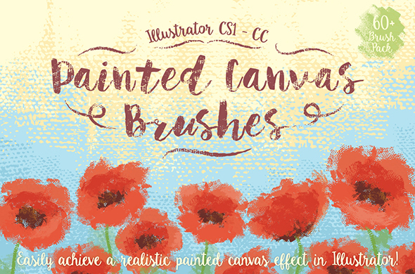 Painted Canvas Brushes