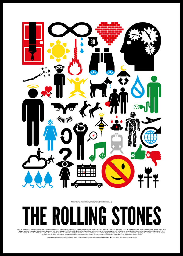 Pictogram rock posters